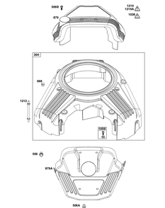 Blower Housing Group Diagram and Parts List for 61E877-0109-J1 400000 - 699999 Briggs and Stratton Engine
